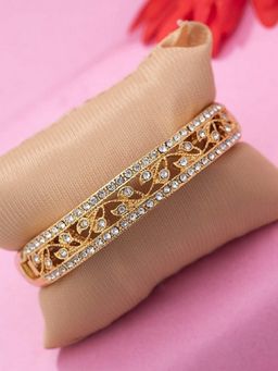 Estele - Gold Plated Leaf Garland Cuff Bracelet for women